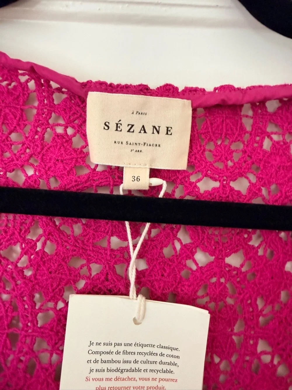 Sezane Alvere blouse in Peony size US 4 or EU 36 - Picture 6 of 11